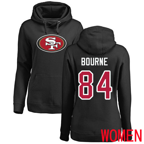 San Francisco 49ers Black Women Kendrick Bourne Name and Number Logo 84 Pullover